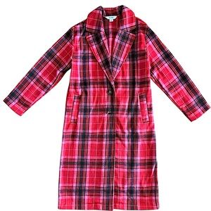 Old Navy Plaid Long Coat